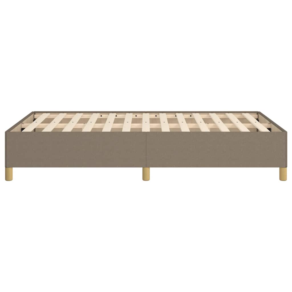 Cadre de lit sans matelas taupe 120x190 cm tissu - XIOS