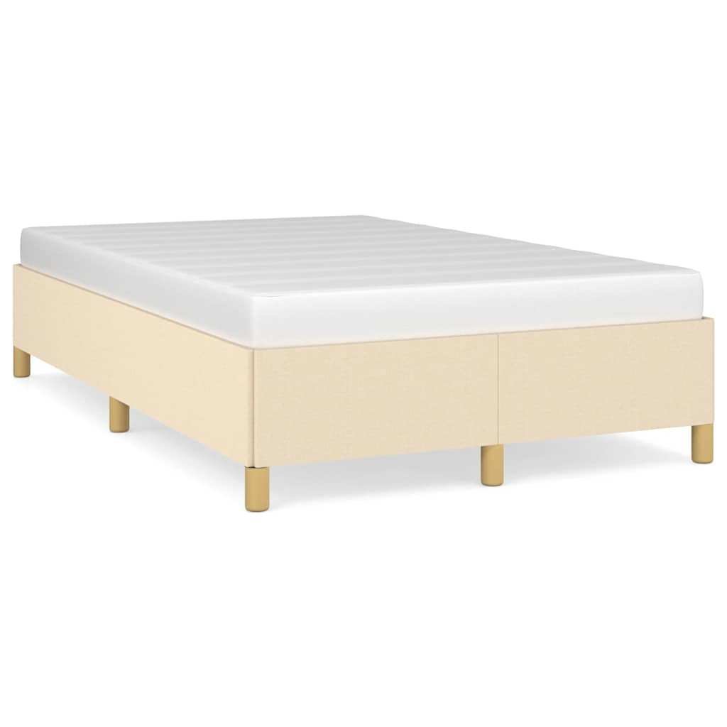 Cadre de lit sans matelas crème 120x190 cm tissu - XIOS