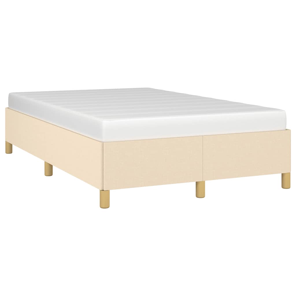 Cadre de lit sans matelas crème 120x190 cm tissu - XIOS