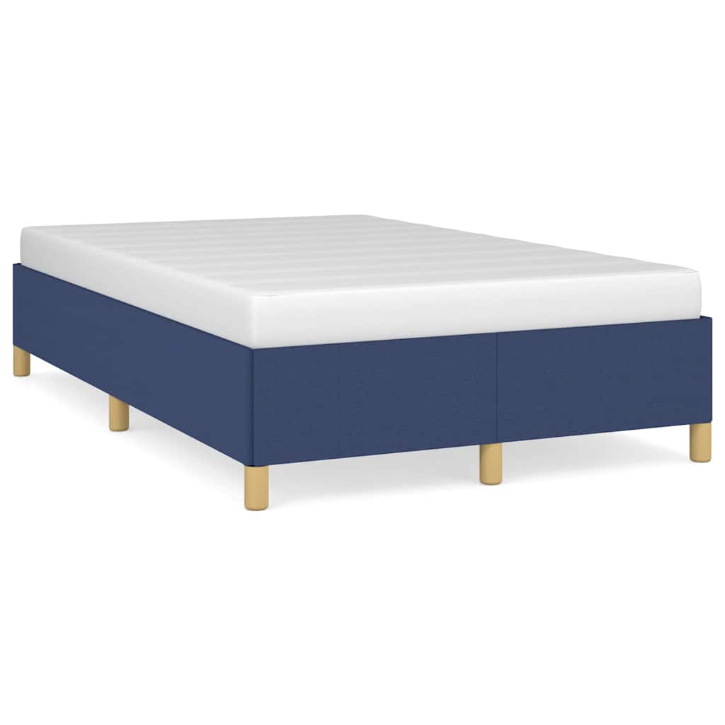 Cadre de lit sans matelas bleu 120x190 cm tissu - XIOS