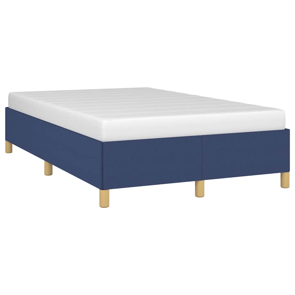 Cadre de lit sans matelas bleu 120x190 cm tissu - XIOS
