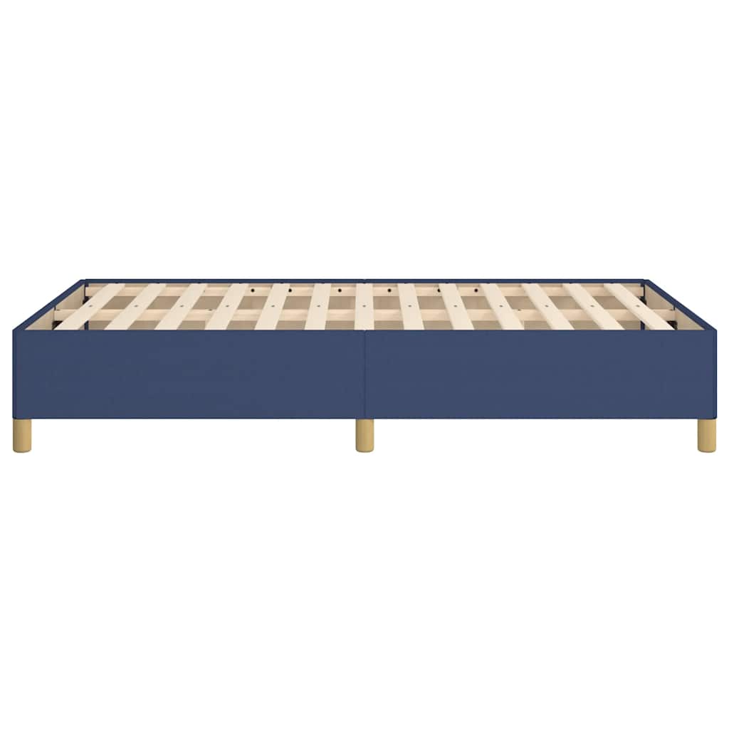 Cadre de lit sans matelas bleu 120x190 cm tissu - XIOS