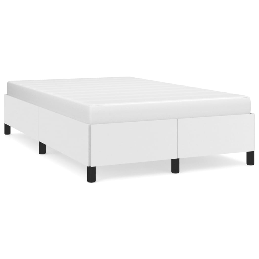 Cadre de lit sans matelas blanc 120x190 cm similicuir - XIOS