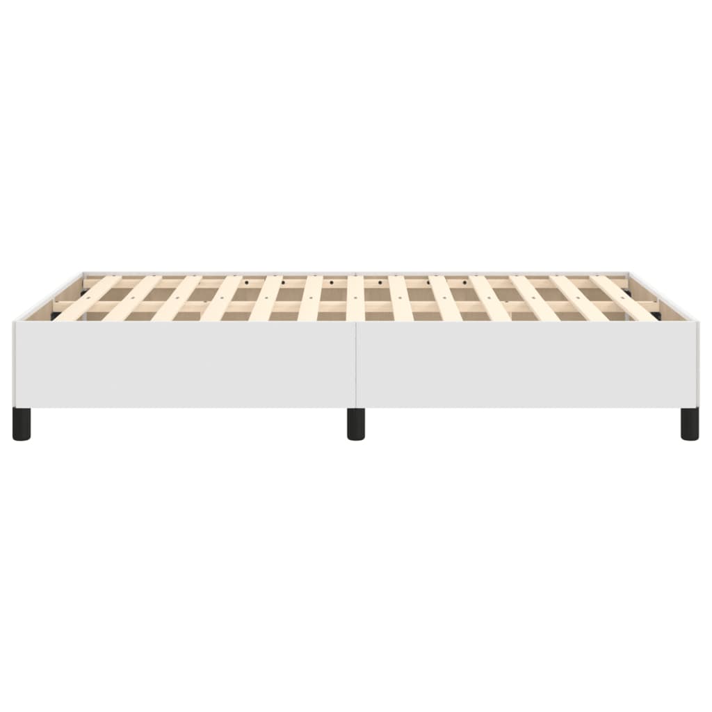 Cadre de lit sans matelas blanc 120x190 cm similicuir - XIOS