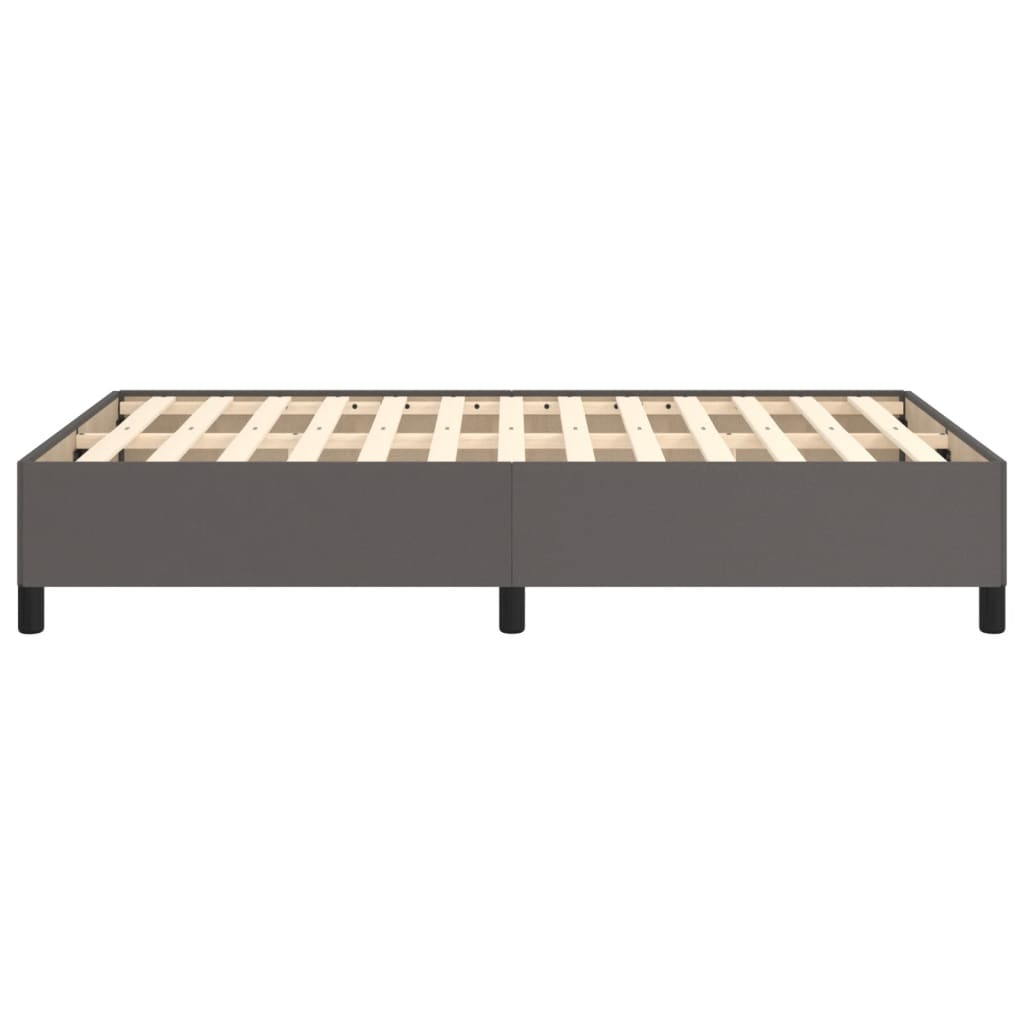 Cadre de lit sans matelas gris 120x190 cm similicuir - XIOS