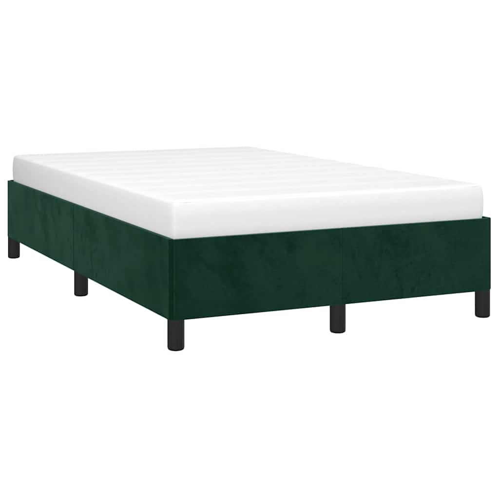 Cadre de lit sans matelas vert foncé 120x190 cm velours - XIOS