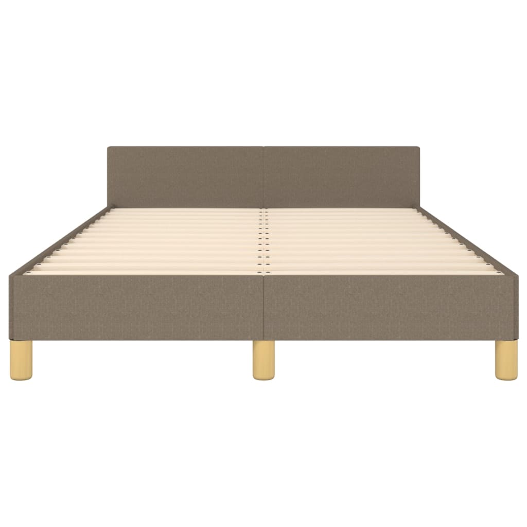 Cadre de lit sans matelas taupe 120x190 cm tissu - XIOS