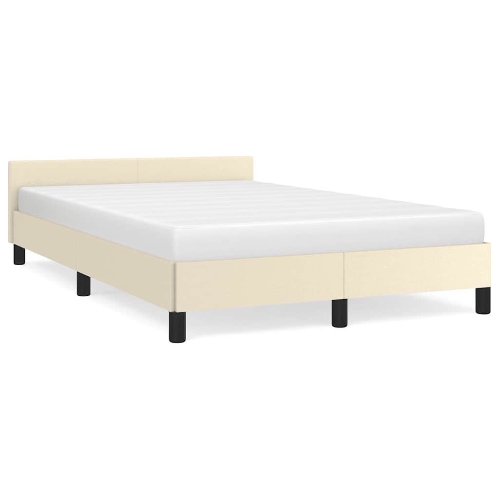 Cadre de lit sans matelas crème 120x190 cm similicuir - XIOS