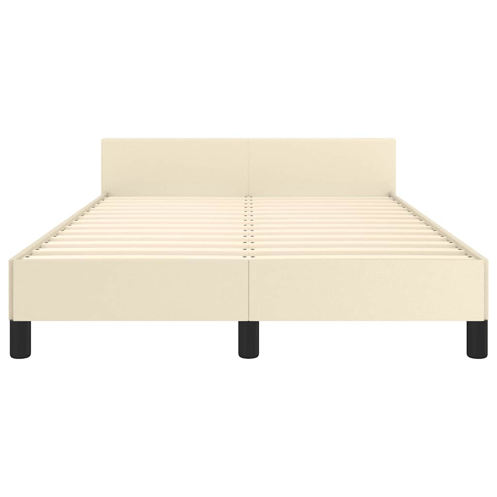 Cadre de lit sans matelas crème 120x190 cm similicuir - XIOS