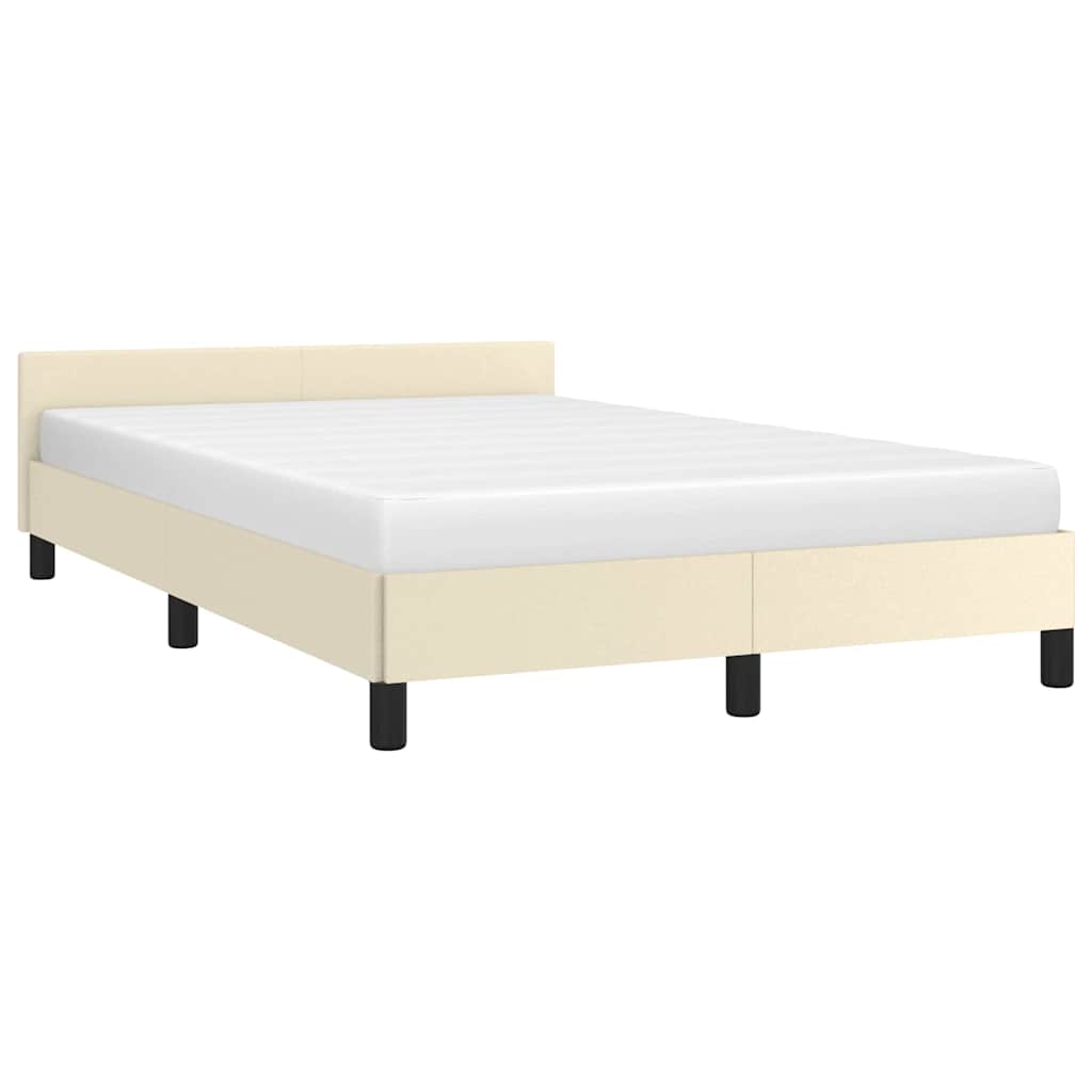 Cadre de lit sans matelas crème 120x190 cm similicuir - XIOS
