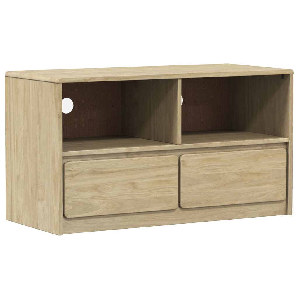 Meuble TV SAUDA chêne 99x43x55 cm bois de pin massif Meubles TV vidaXL   