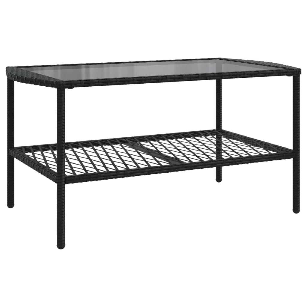 Salon de jardin 4 pcs avec coussins noir résine tressée Salons de jardin vidaXL