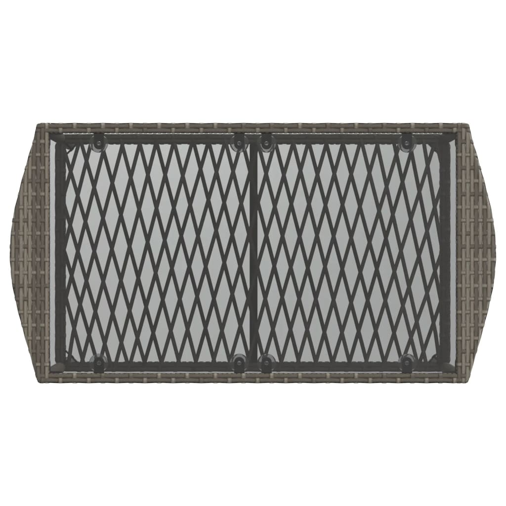 Salon de jardin 4 pcs avec coussins gris résine tressée - XIOS