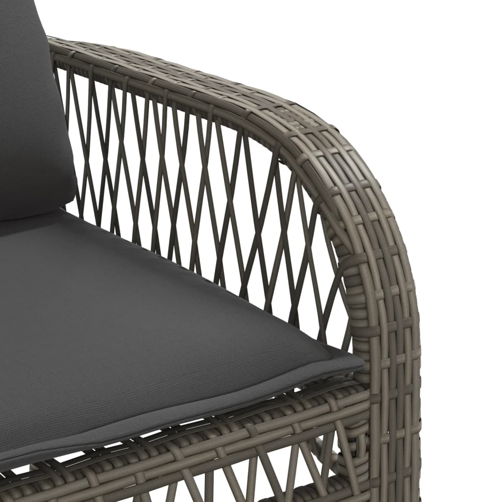 Salon de jardin 4 pcs avec coussins gris résine tressée - XIOS