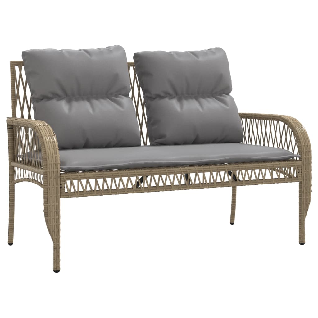 Salon de jardin avec coussins 4 pcs beige résine tressée Salons de jardin vidaXL
