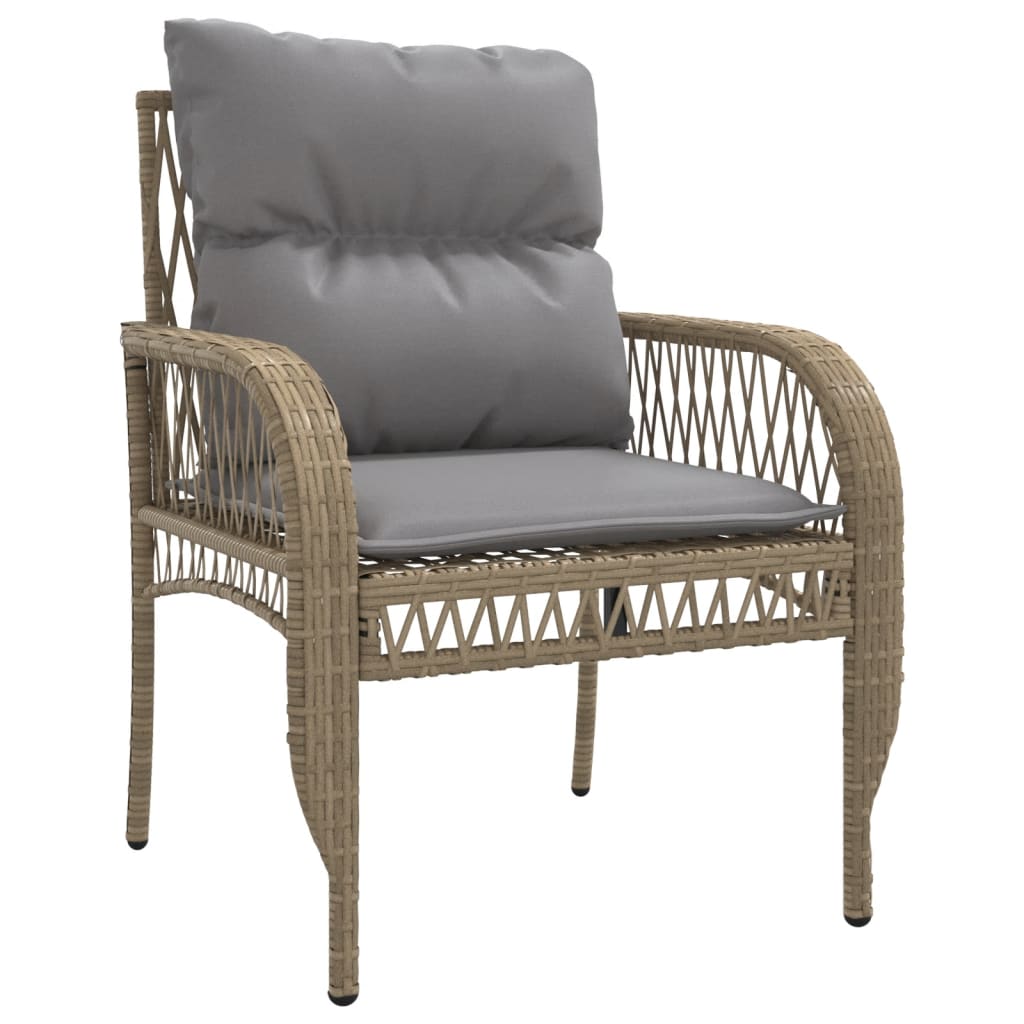 Salon de jardin avec coussins 4 pcs beige résine tressée Salons de jardin vidaXL