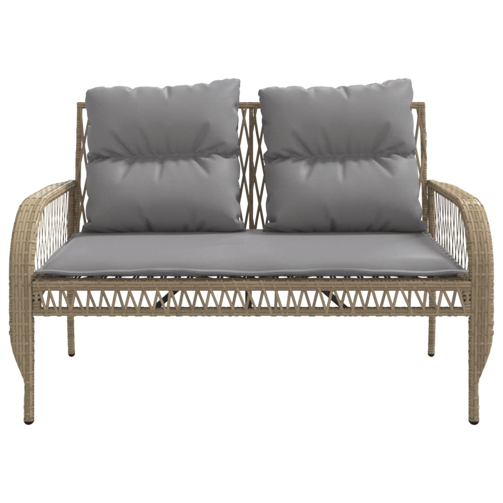 Salon de jardin avec coussins 4 pcs beige résine tressée Salons de jardin vidaXL