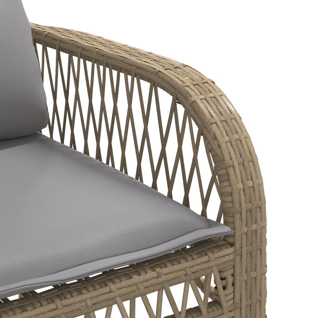 Salon de jardin avec coussins 4 pcs beige résine tressée Salons de jardin vidaXL