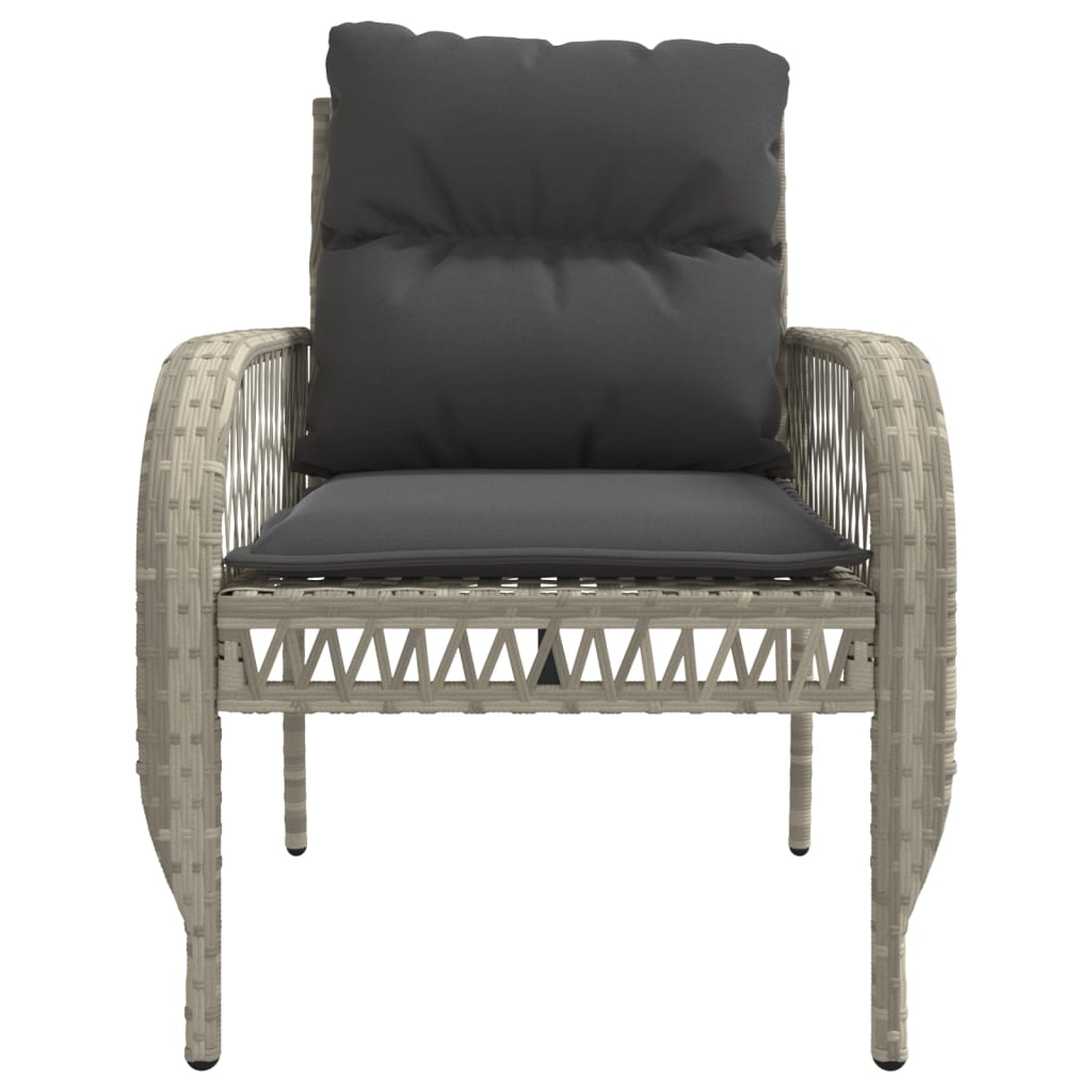 Salon de jardin 4 pcs avec coussins gris clair résine tressée Salons de jardin vidaXL