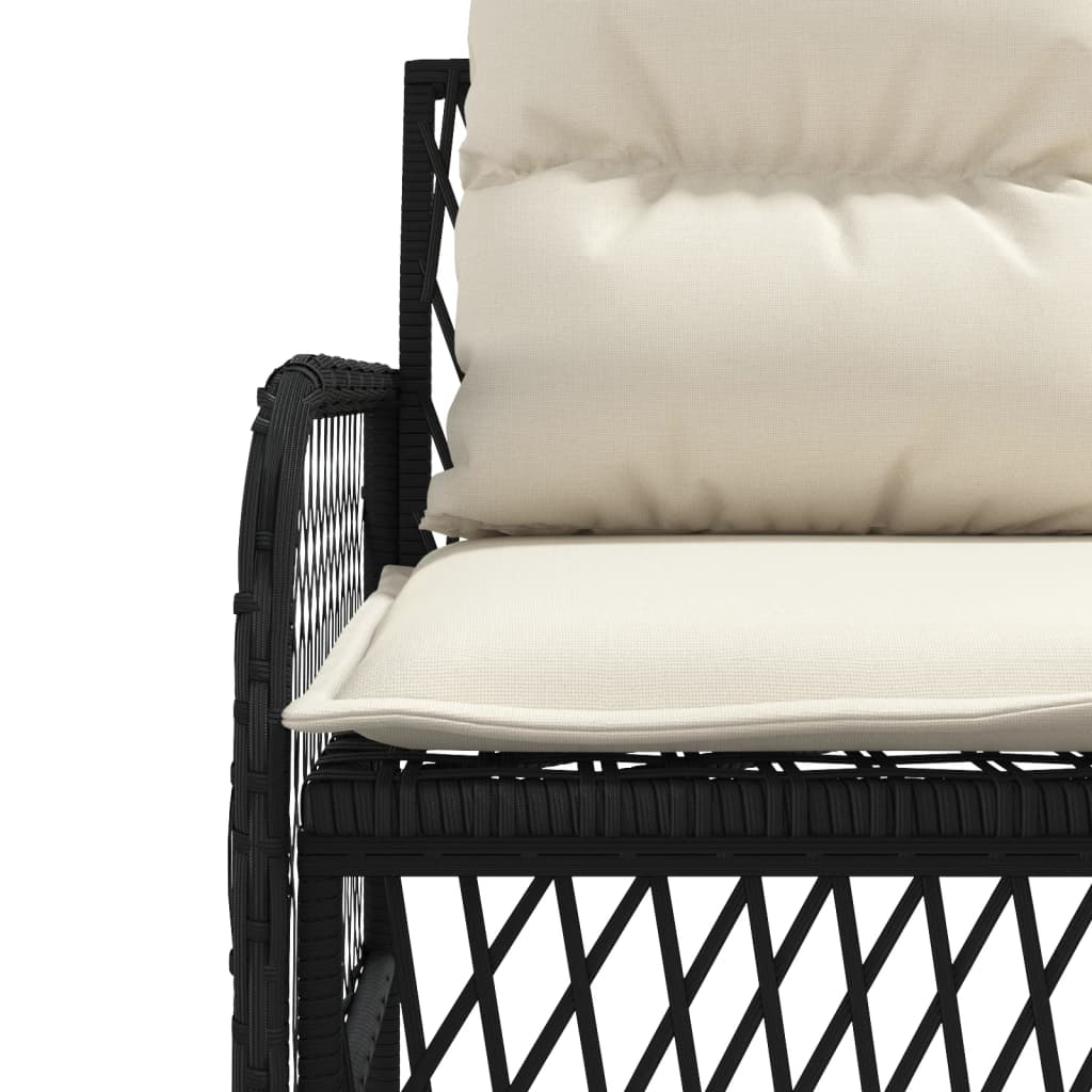 Canapés de jardin 2 pcs avec coussins Noir Résine tressée - XIOS