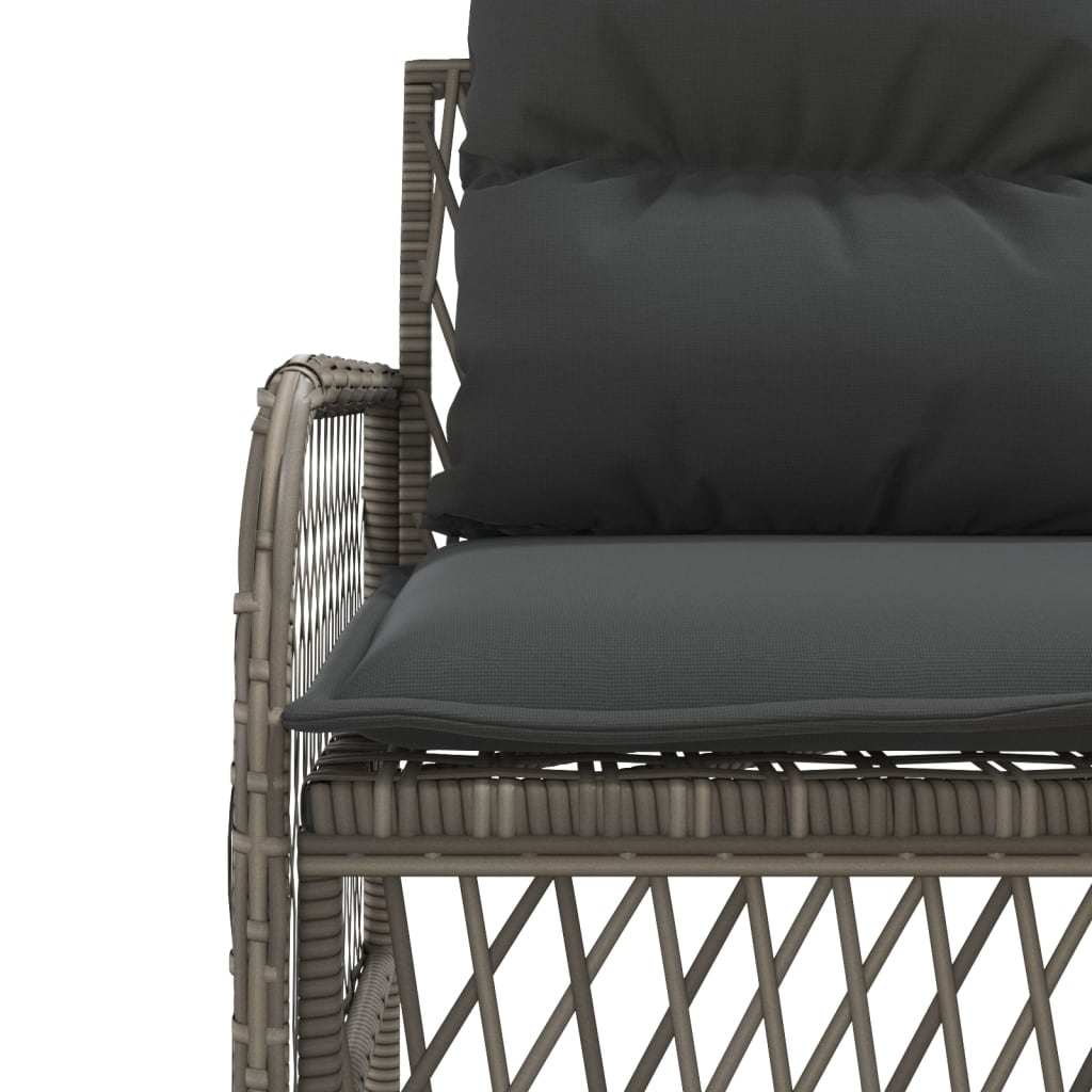 Salon de jardin 2 pcs avec coussins Gris Résine tressée - XIOS