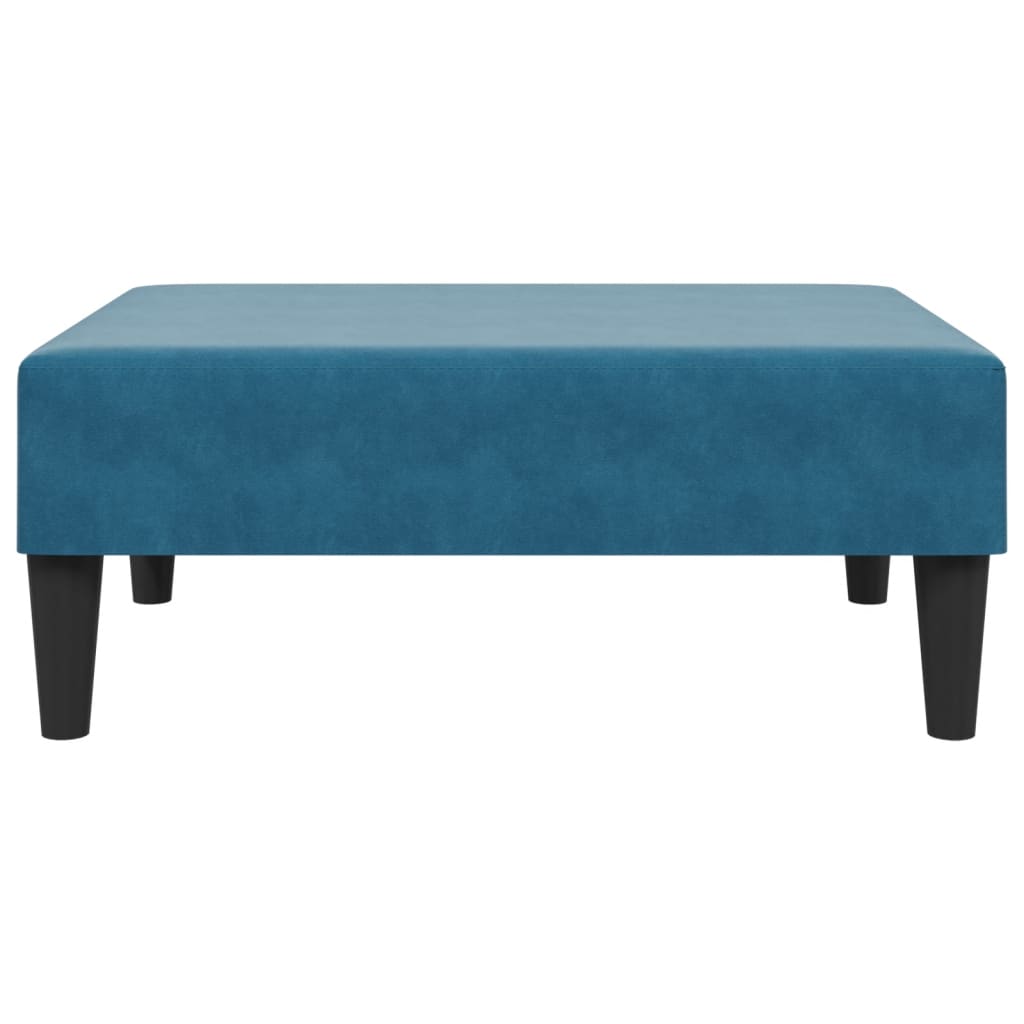 Repose-pied bleu 77x55x31 cm velours - XIOS