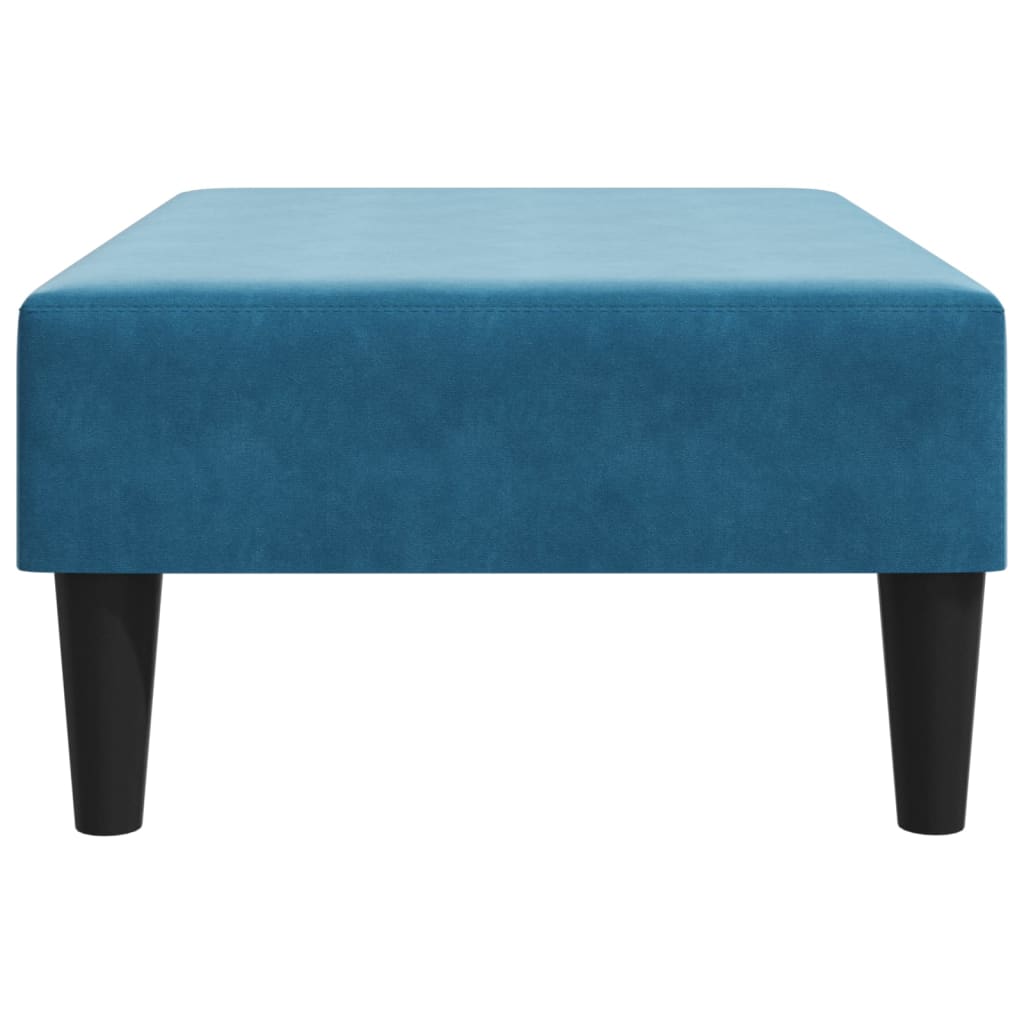 Repose-pied bleu 77x55x31 cm velours - XIOS