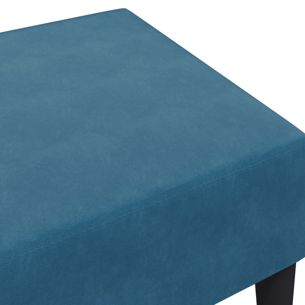 Repose-pied bleu 77x55x31 cm velours - XIOS