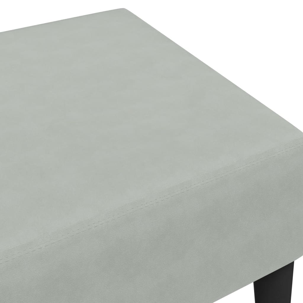 Repose-pied gris clair 77x55x31 cm velours - XIOS