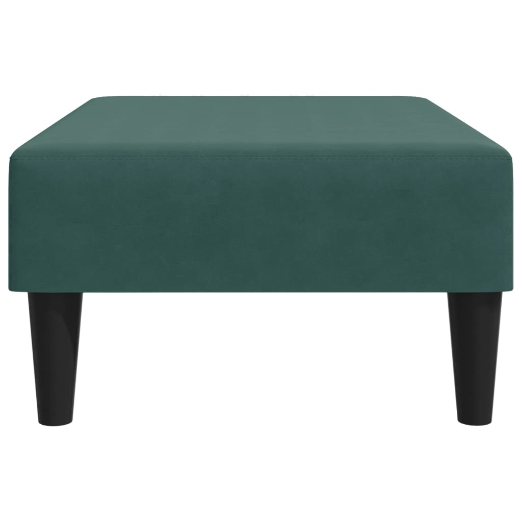 Repose-pied vert foncé 77x55x31 cm velours - XIOS