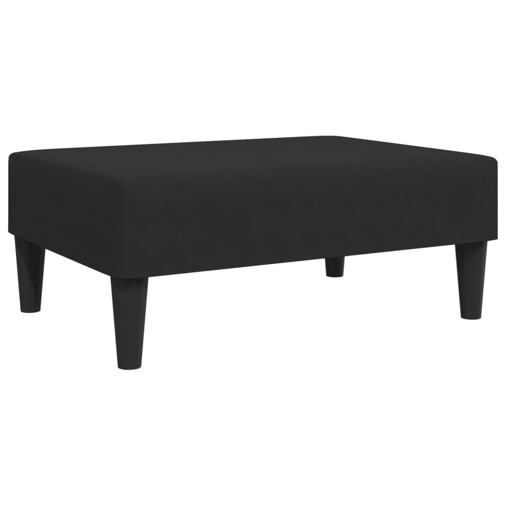 Repose-pied noir 77x55x31 cm velours - XIOS