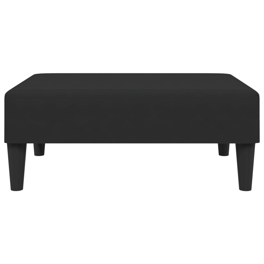 Repose-pied noir 77x55x31 cm velours - XIOS