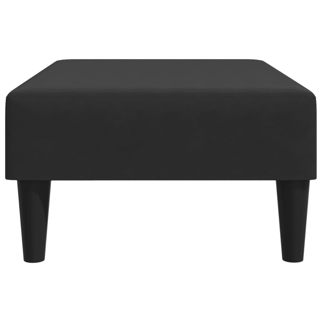 Repose-pied noir 77x55x31 cm velours - XIOS