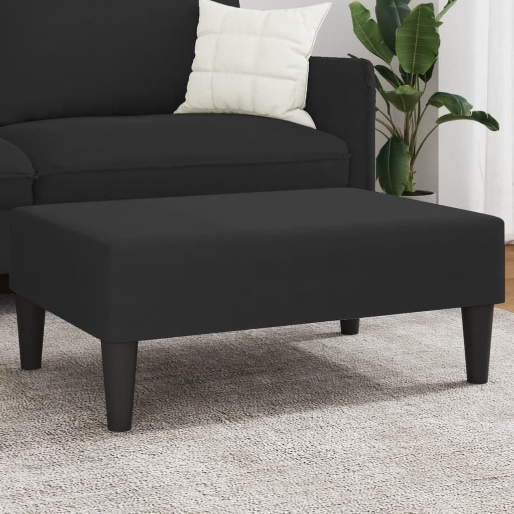 Repose-pied noir 77x55x31 cm velours - XIOS