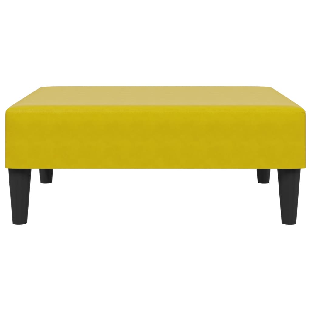 Repose-pied jaune 77x55x31 cm velours - XIOS