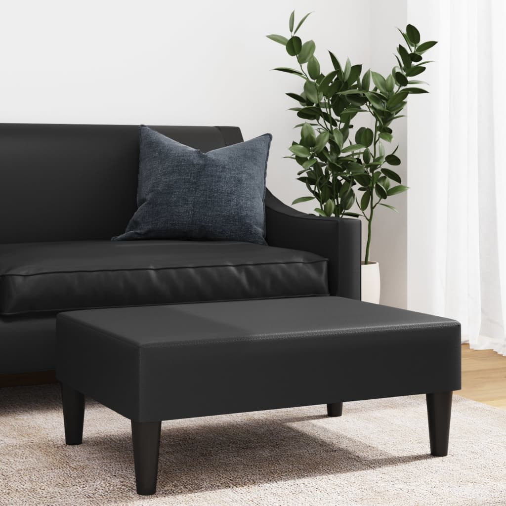 Repose-pied noir 77x55x31 cm similicuir - XIOS