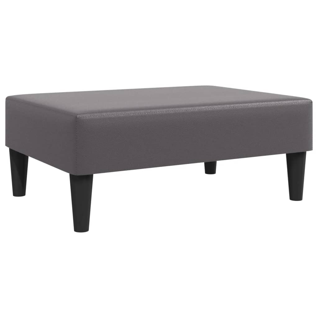 Repose-pied gris 77x55x31 cm similicuir - XIOS