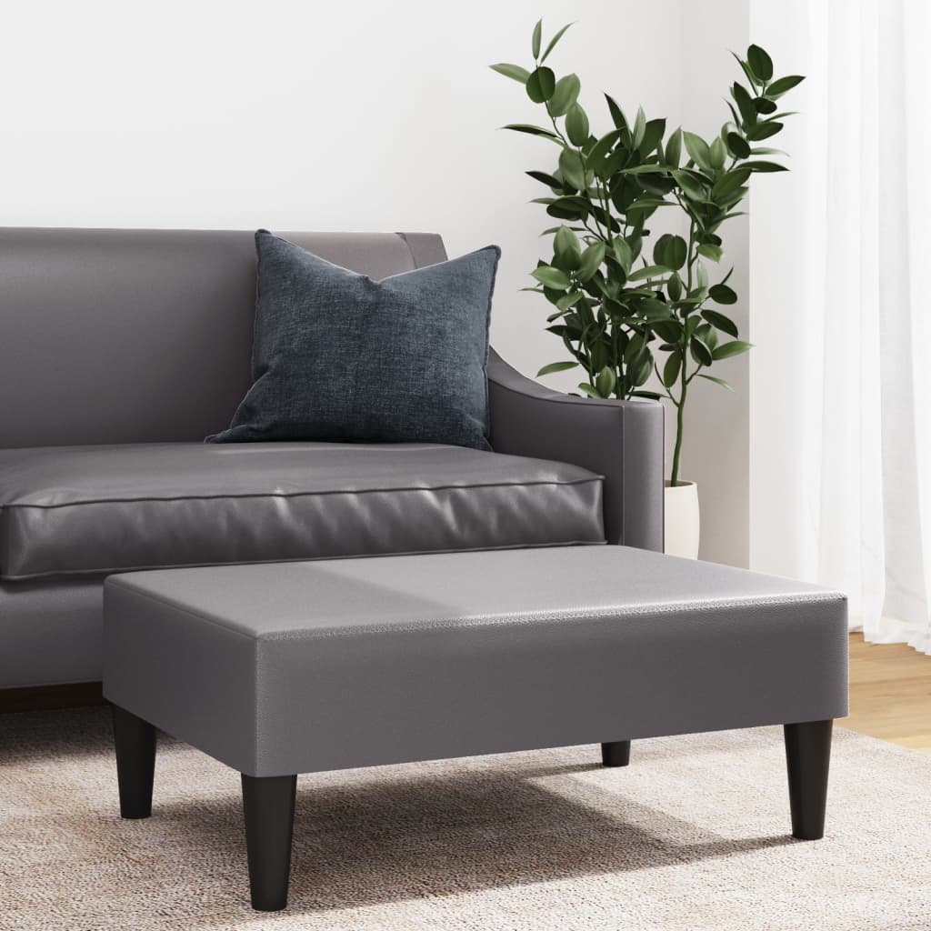 Repose-pied gris 77x55x31 cm similicuir - XIOS