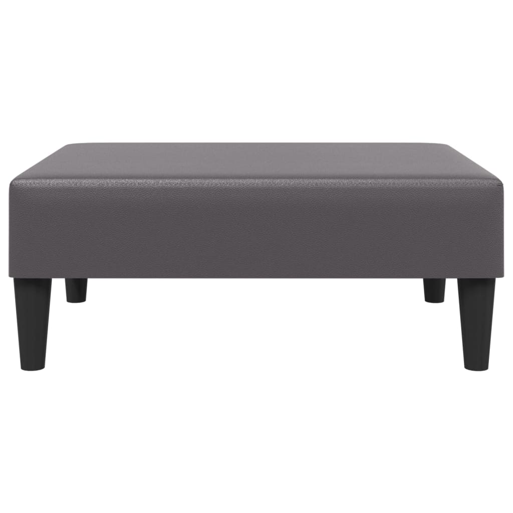 Repose-pied gris 77x55x31 cm similicuir - XIOS