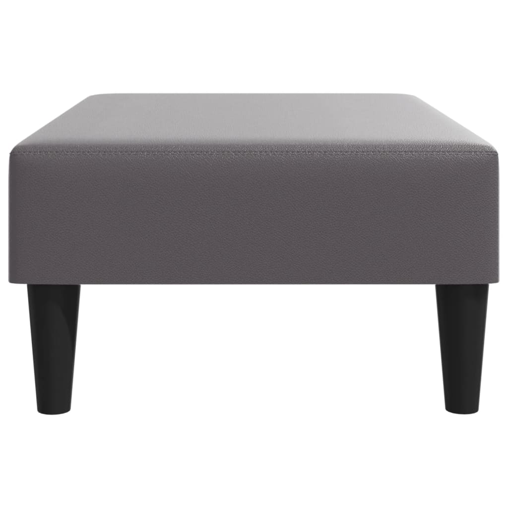 Repose-pied gris 77x55x31 cm similicuir - XIOS