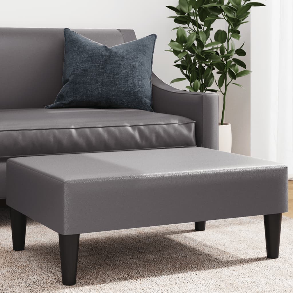 Repose-pied gris 77x55x31 cm similicuir - XIOS