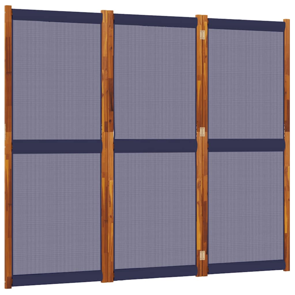 Cloison de séparation 3 panneaux bleu foncé 210x180 cm - XIOS