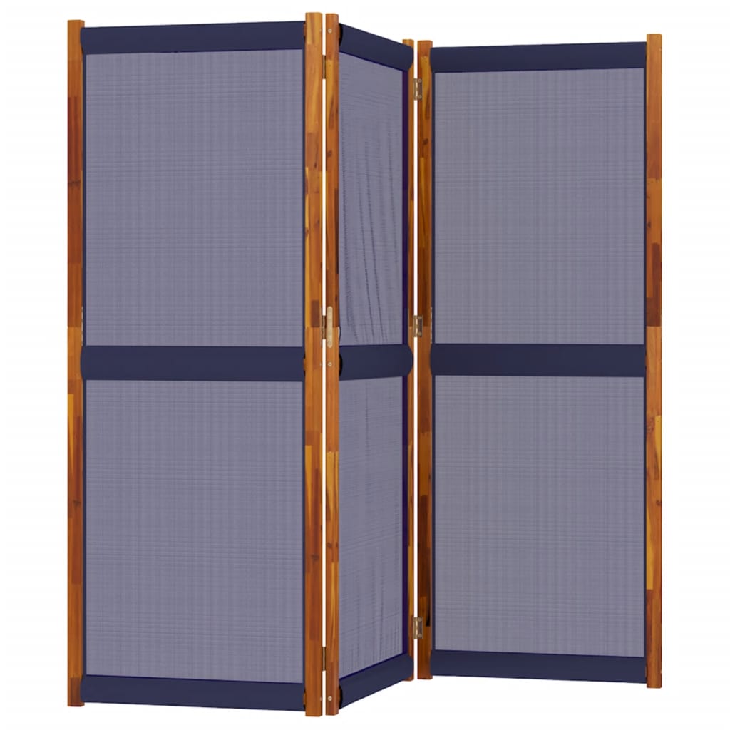 Cloison de séparation 3 panneaux bleu foncé 210x180 cm - XIOS