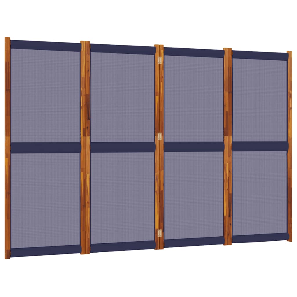 Cloison de séparation 4 panneaux bleu foncé 280x180 cm - XIOS