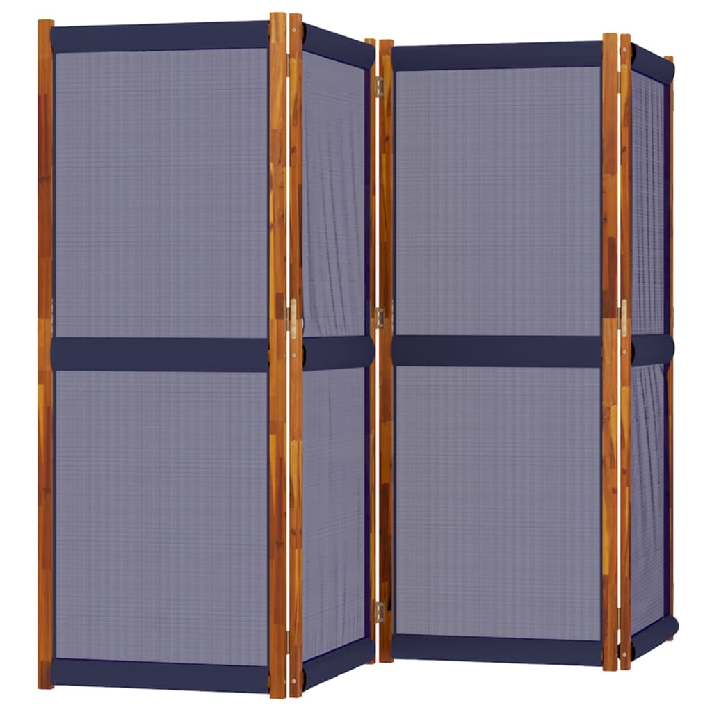 Cloison de séparation 4 panneaux bleu foncé 280x180 cm - XIOS