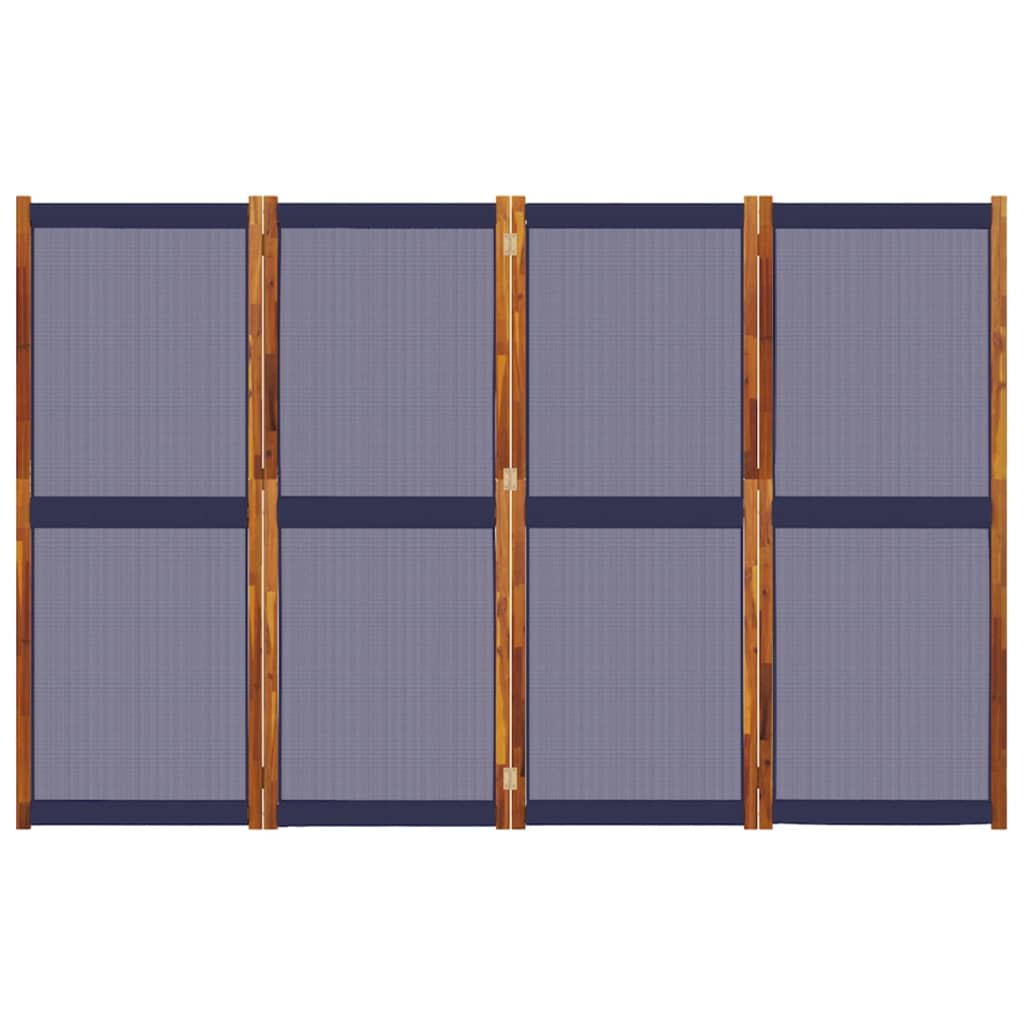 Cloison de séparation 4 panneaux bleu foncé 280x180 cm - XIOS