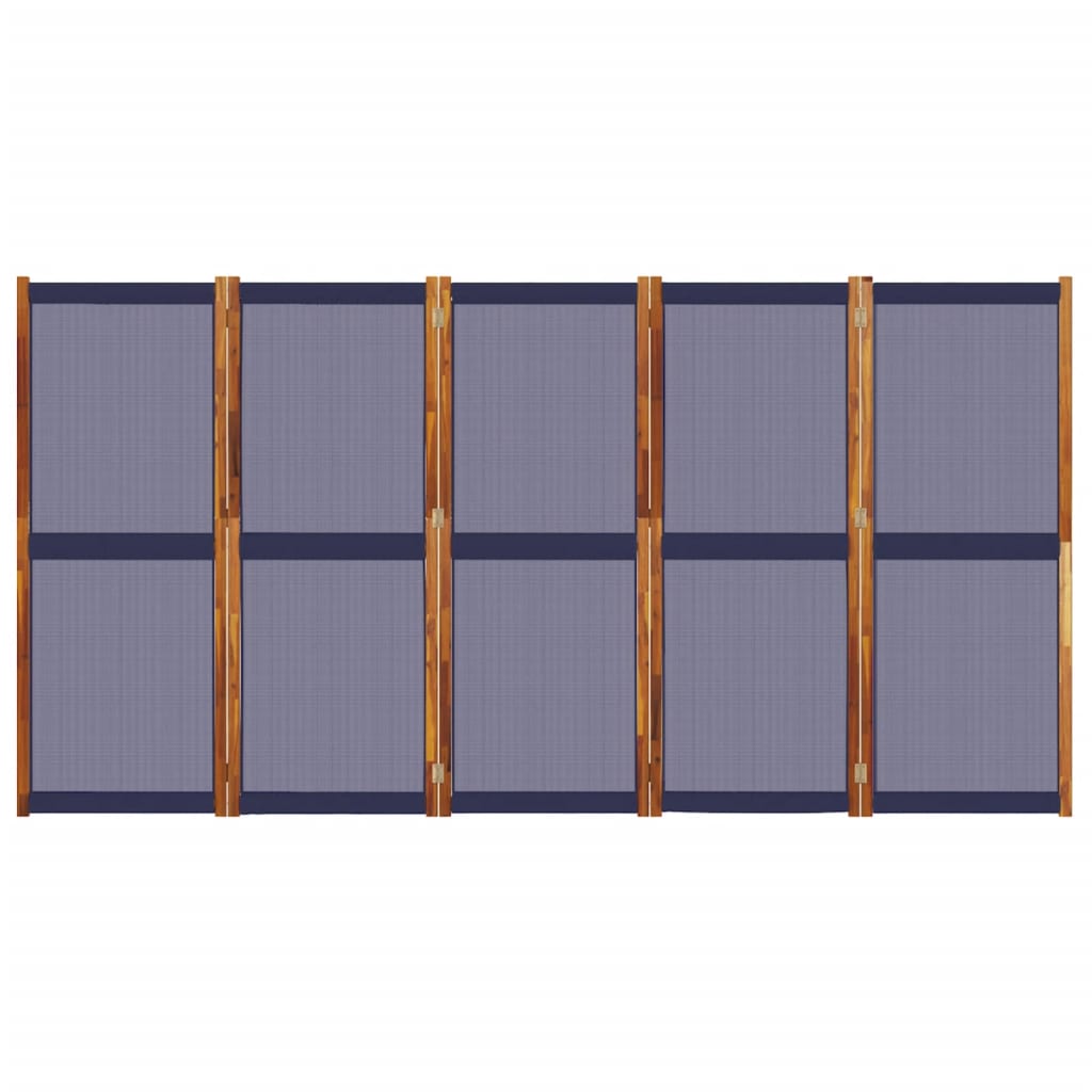 Cloison de séparation 5 panneaux bleu foncé 350x180 cm - XIOS