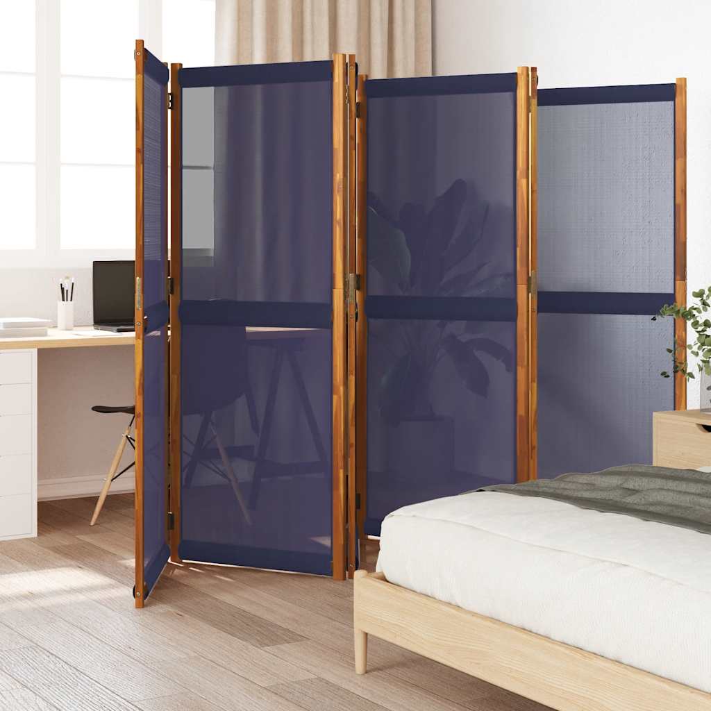 Cloison de séparation 6 panneaux bleu foncé 420x180 cm - XIOS