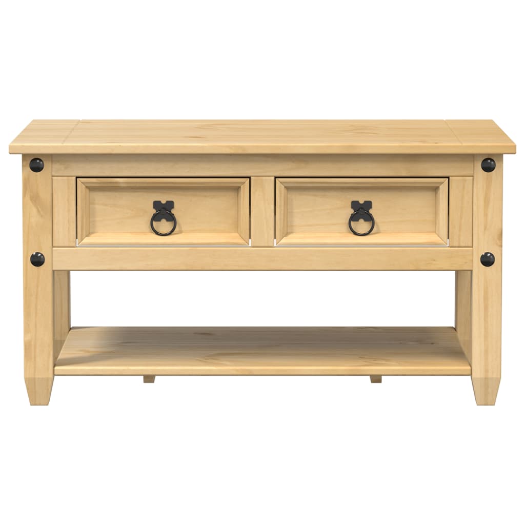 Table basse avec tiroirs Corona 85x50x45 cm bois de pin massif - XIOS