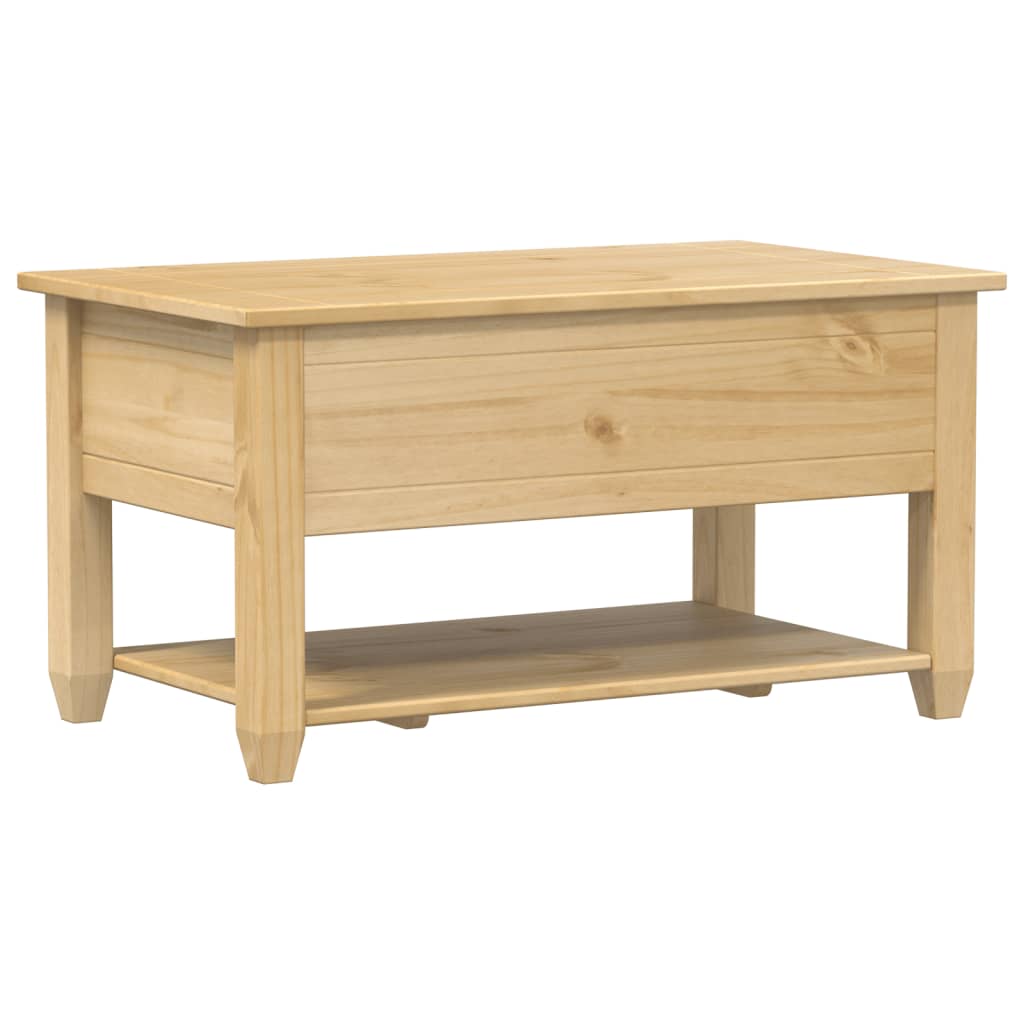 Table basse avec tiroirs Corona 85x50x45 cm bois de pin massif - XIOS